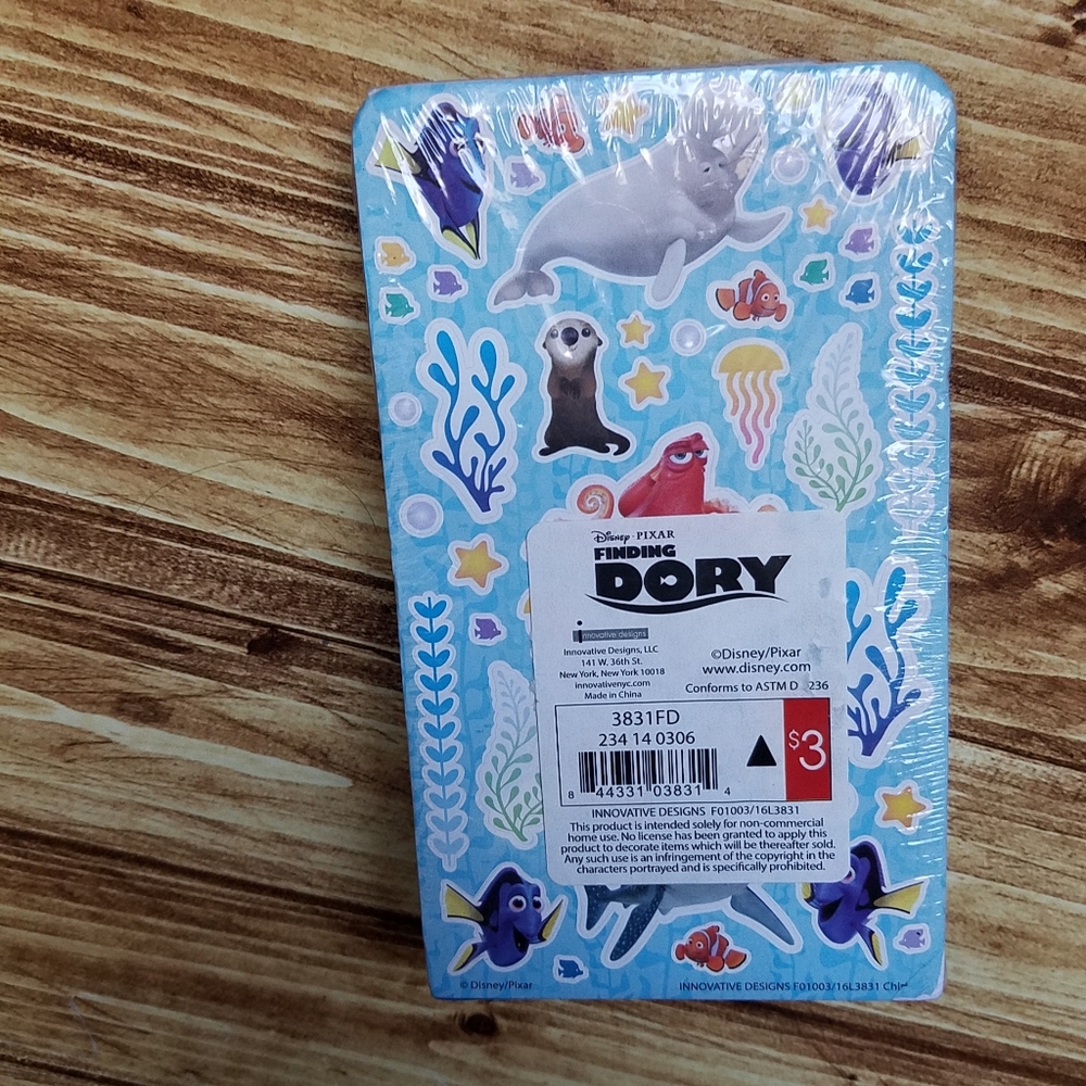 Pixar Finding Dory Notebook Set Disney Stickets Temporary Tattoos Sticky Notes - Picture 6 of 8
